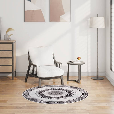 Vidaxl tapis lavable antidérapant Ø120 cm multicolore