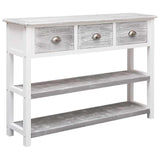 Vidaxl dressoir 108x30x76 cm massief paulowniahout antiekgrijs