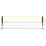 Vidaxl badmintonnet justerbar 500x103x94-158 cm metall