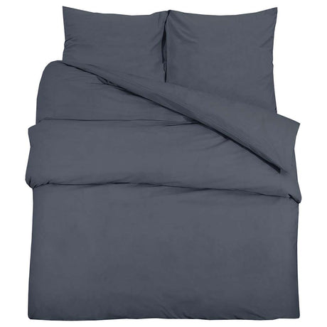 Vidaxl Duvet Racelay Set Lightweight 155x220 cm Microfibre anthracite