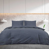 Vidaxl Duvet Racelay Set Lightweight 155x220 cm Microfibre anthracite