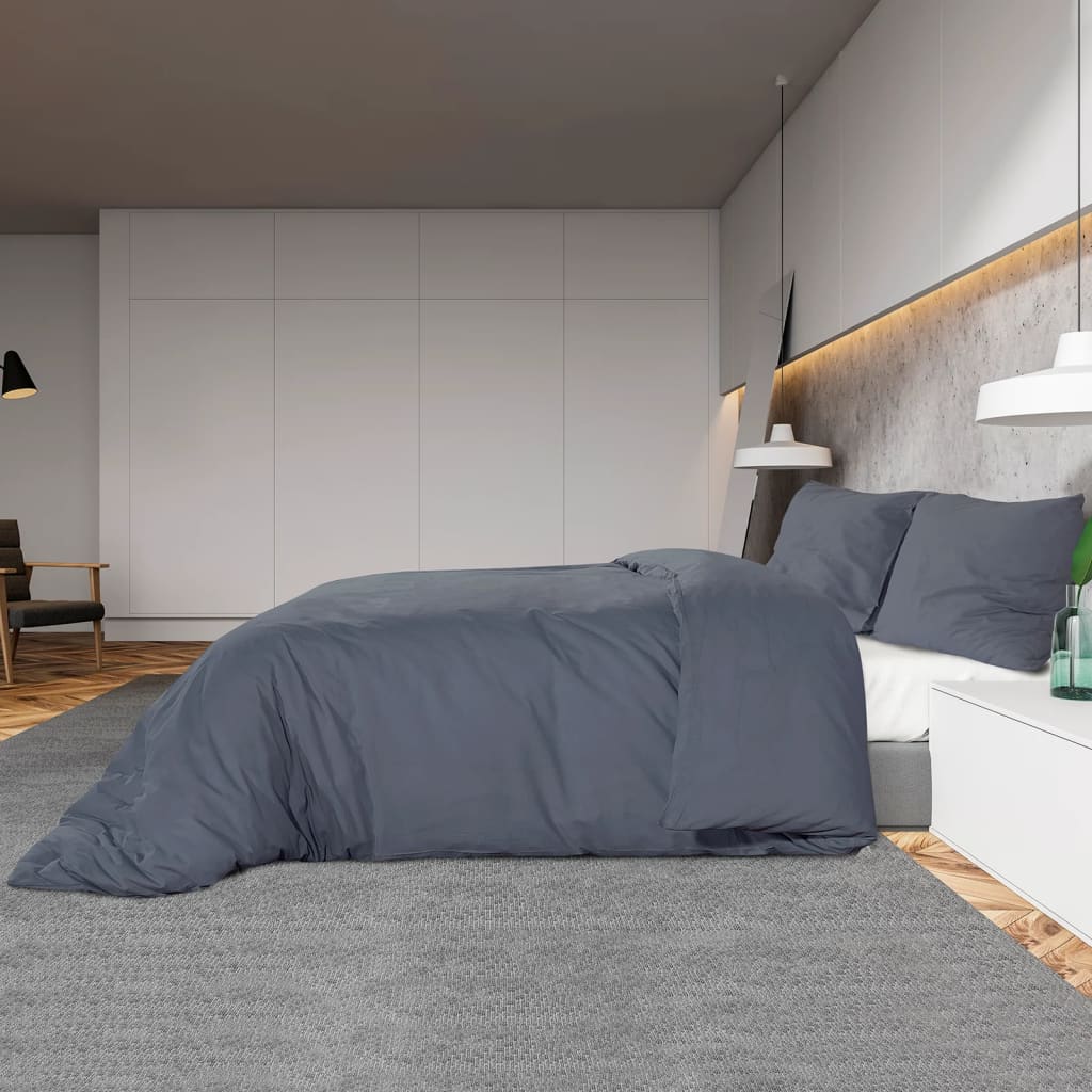 Vidaxx parure de couette légère 225x220 cm microfibre anthracite