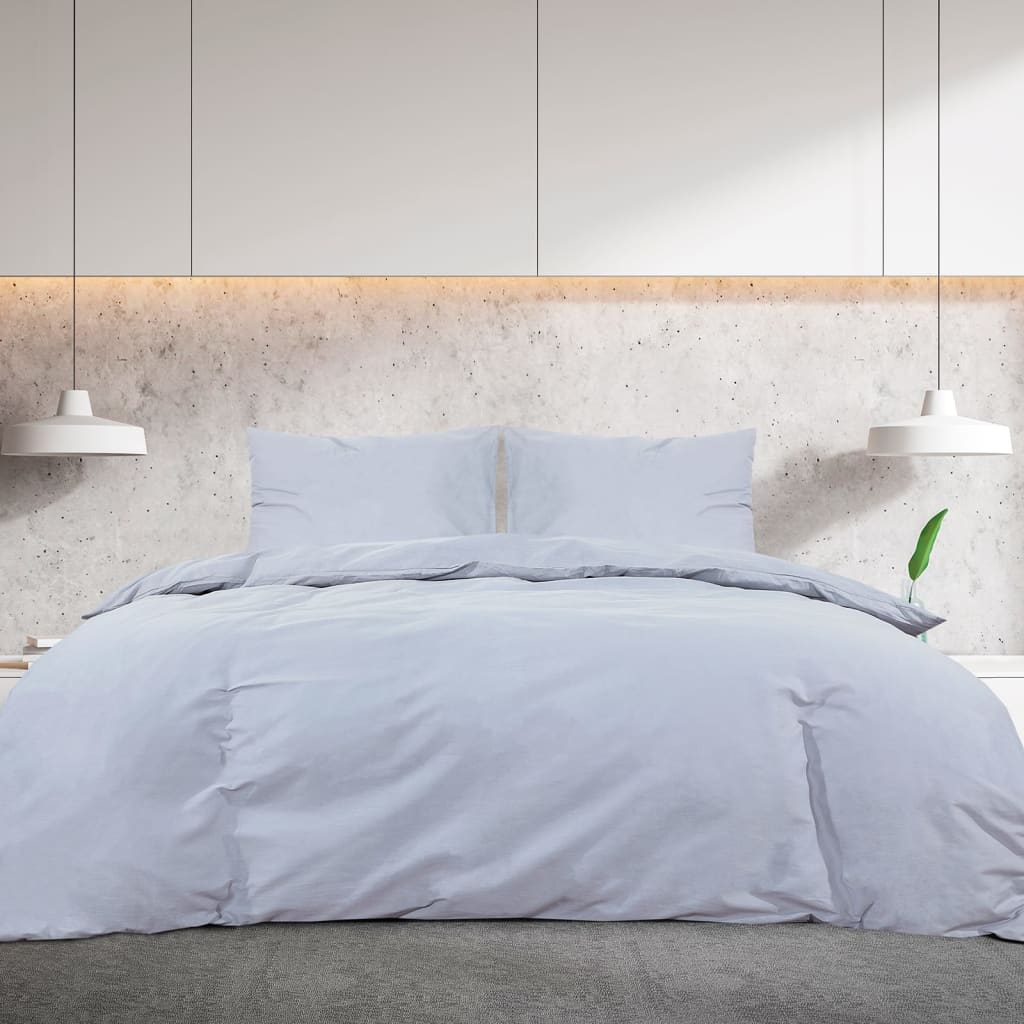 Vidaxl Duvet Richet Set Lightweight 240x220 cm Microfiber Grey