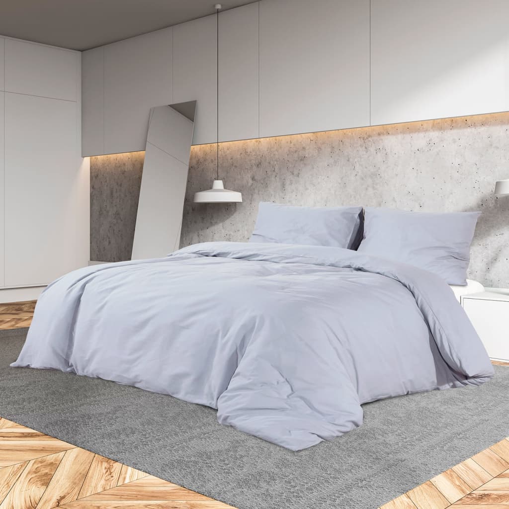 Vidaxl Duvet Richet Set Lightweight 240x220 cm Microfiber Grey