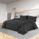 Vidaxl Duvet Racelay Set Lightweight 260x240 cm Microfiber Black