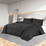 Vidaxl Duvet Overlay Set leggero 135x200 cm Microfibra nera