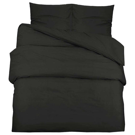 Vidaxl Duvet Racelay Set Lightweight 155x220 cm Microfiber Black