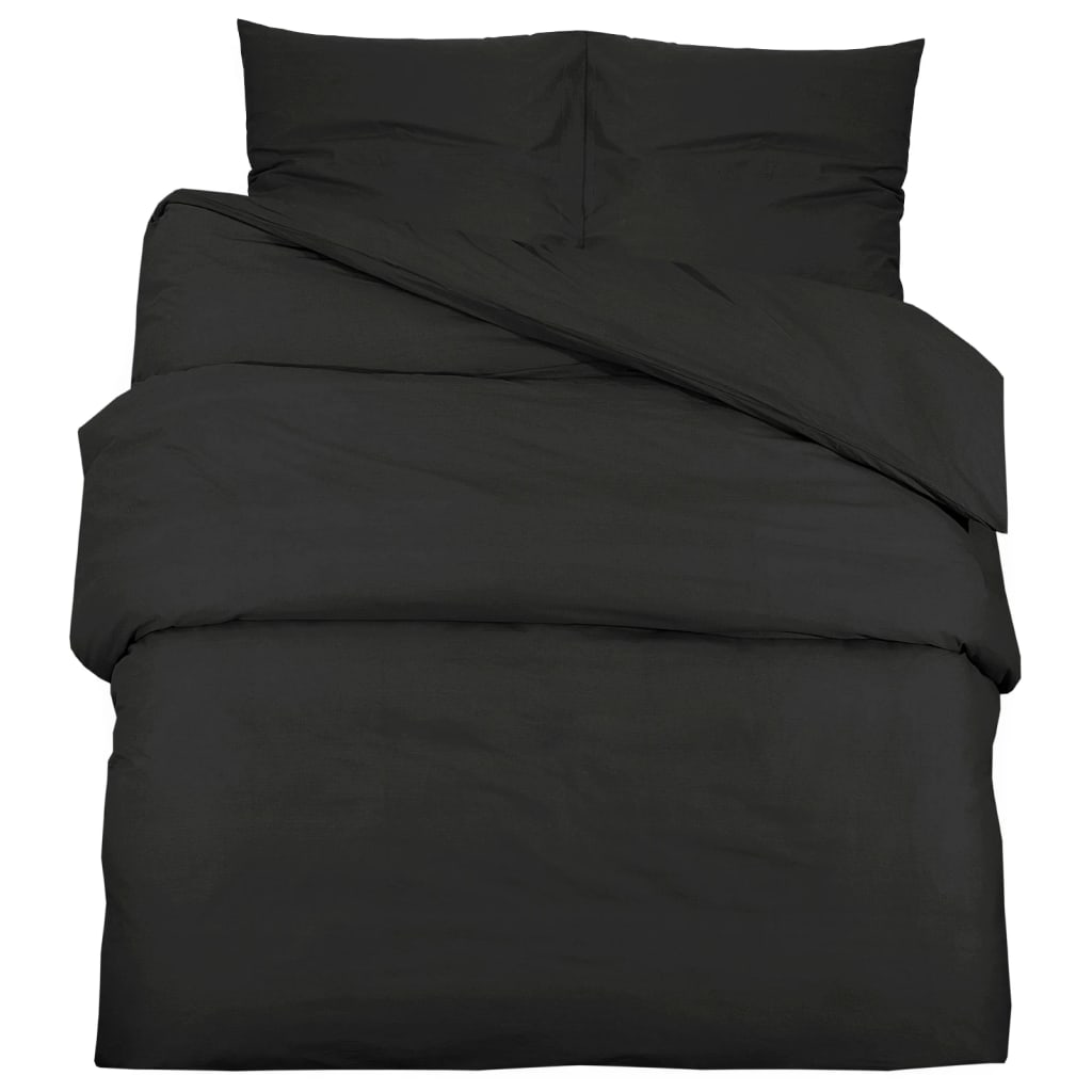 Vidaxx parure de couette légère 200x200 cm microfibre noir