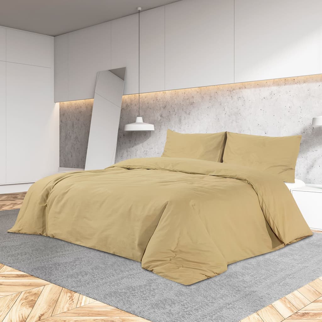 VIDAXL Duvet Attraversamento Set leggero da 135x200 cm Taupe