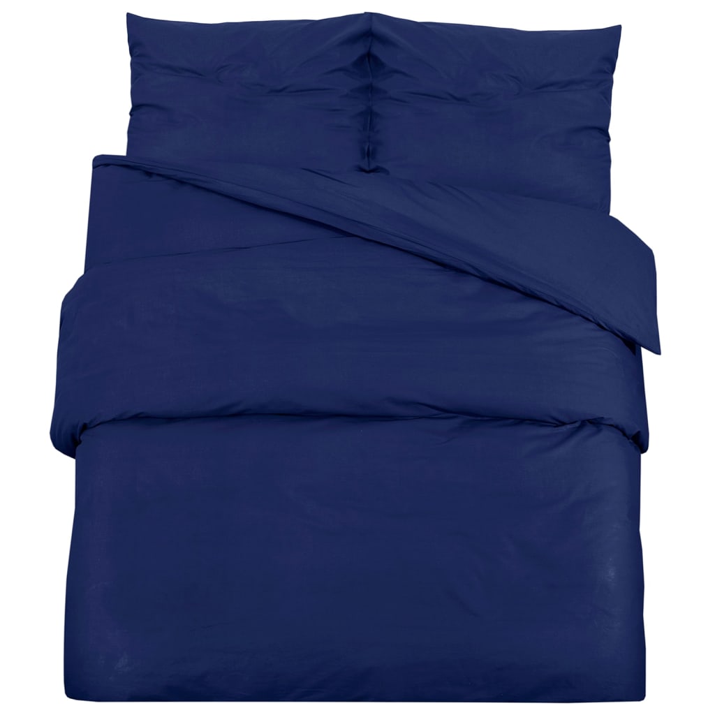 Vidaxl Duvet Racelay Set 260x240 cm Microfibre Navy Blue