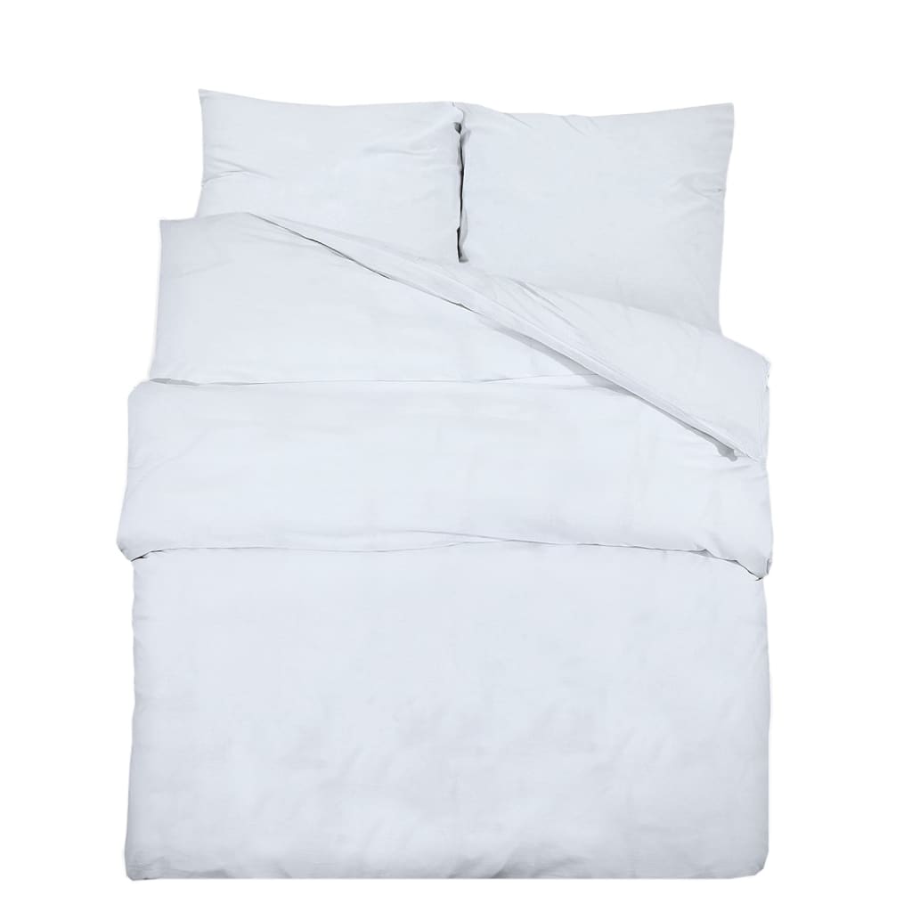 Vidaxl Duvet Racelay Set Lightweight 155x220 cm Microfiber White