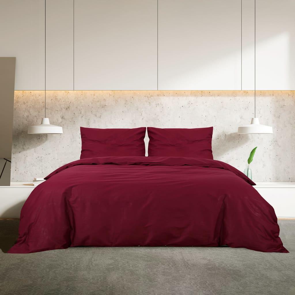 Vidaxl Duvet overlay set Lightweight 200x200 cm Microfiber Bordeaux