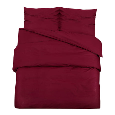 Vidaxl Duvet Racelay Set Lightweight 220x240 cm Microfiber Bordeaux