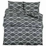 Ensemble de découverte de couette Vidaxl 140x200 cm Gray en coton