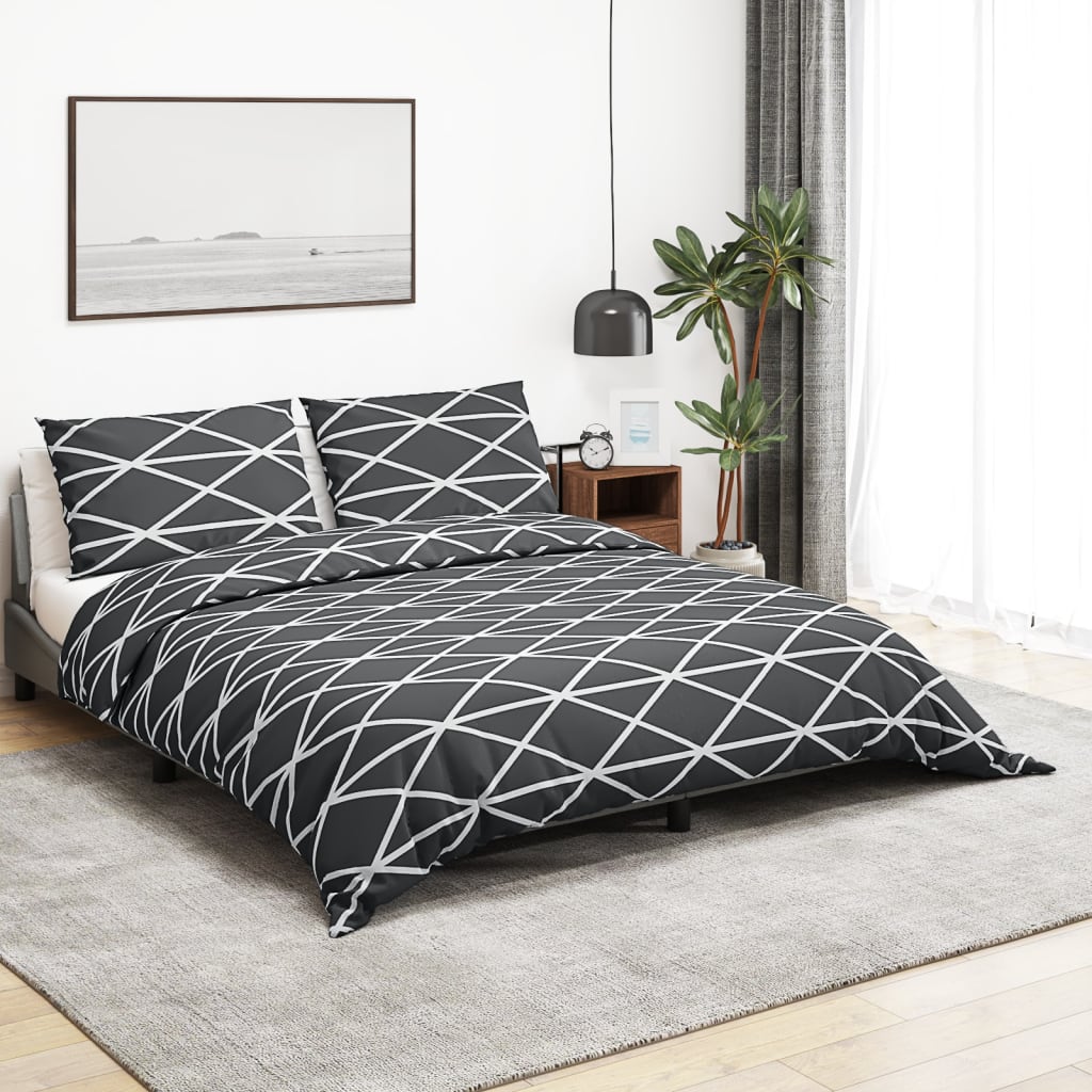 Vidaxl Duvet Superay Set da 140x200 cm di cotone grigio