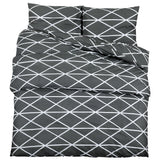 Ensemble de croisement de couette Vidaxl 240x220 cm Gray en coton
