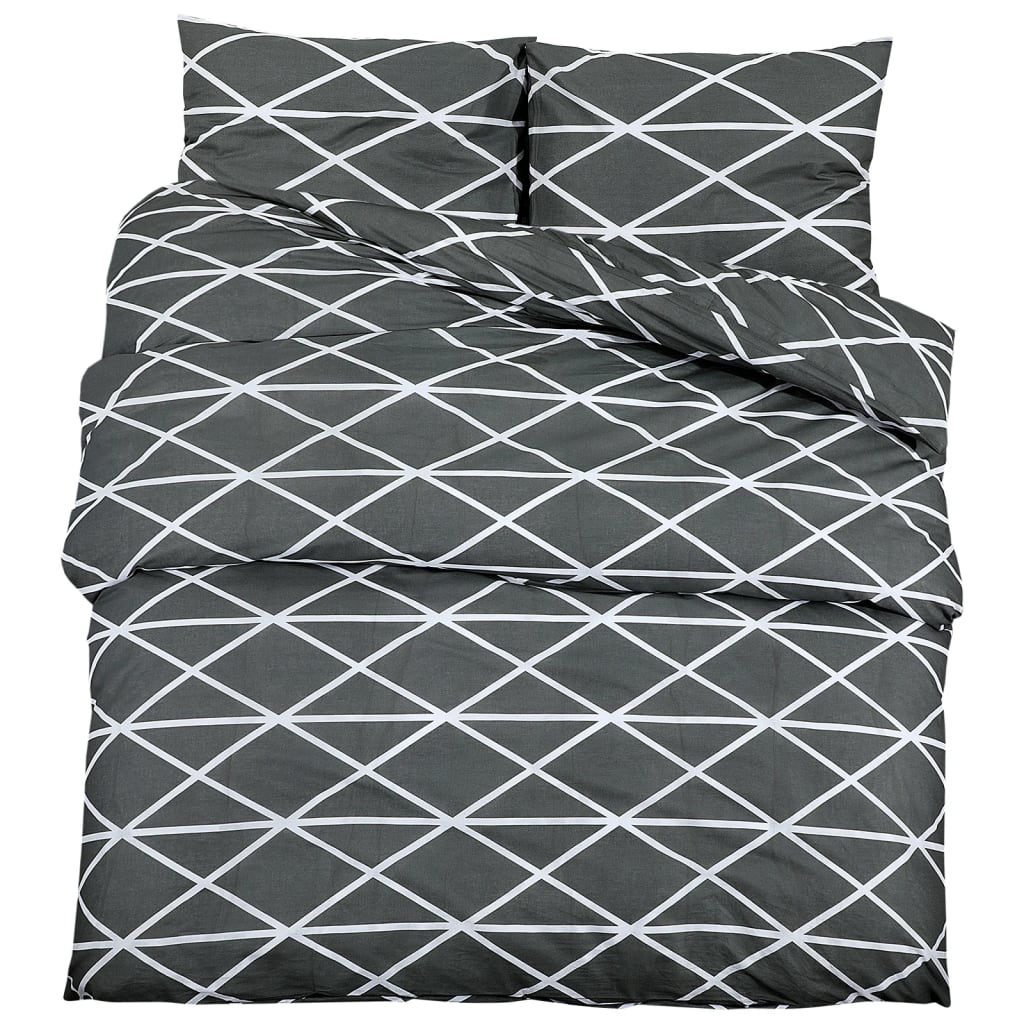 Ensemble de découverte de couette Vidaxl 260x240 cm Coton Gray