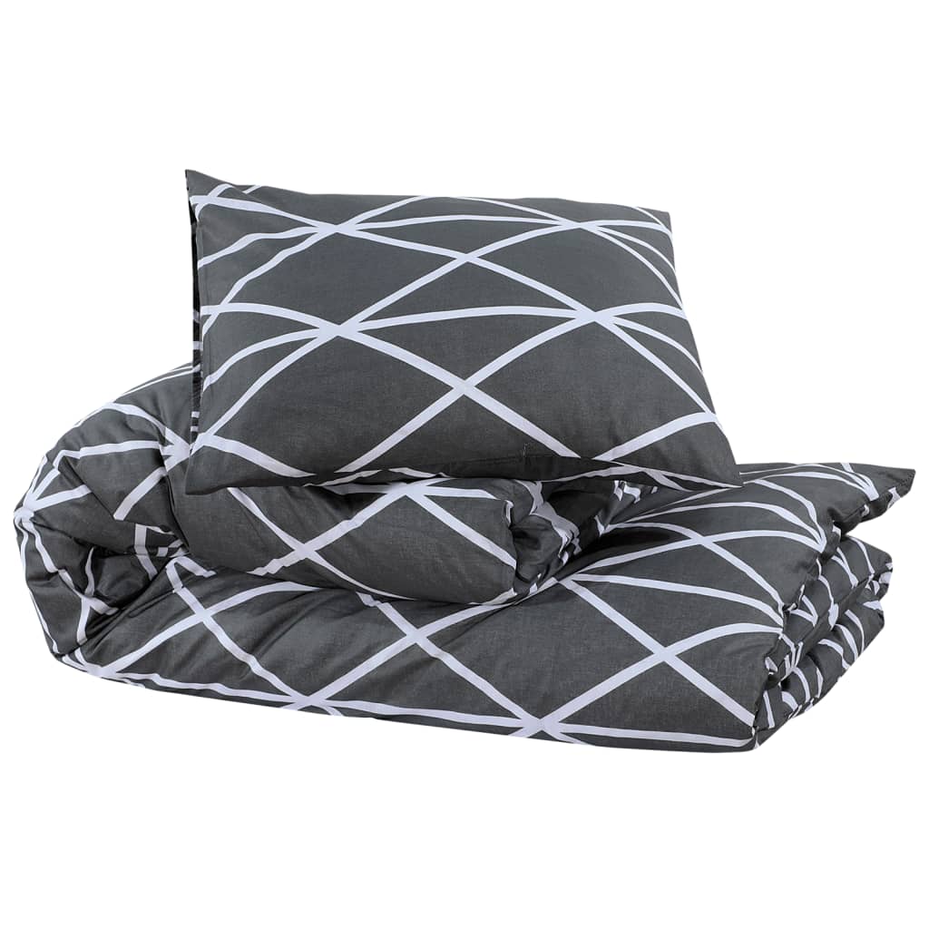 Ensemble de découverte de couette Vidaxl 260x240 cm Coton Gray