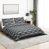 Vidaxl Duvet Crossing Set set 225x220 cm di cotone grigio