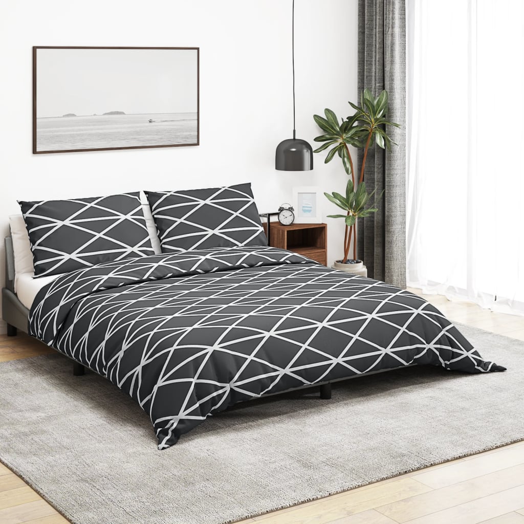 Vidaxx parure de couette 225x220 cm coton gris