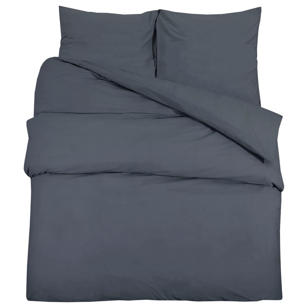 VidaXL Duvet crossing set 260x220 cm cotton anthracite -colored