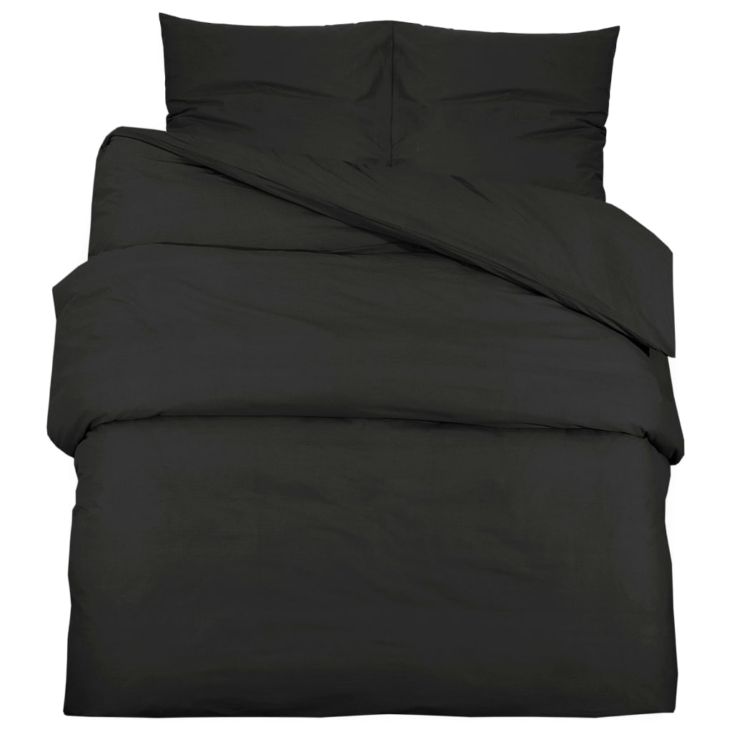 Vidaxl Duvet Sumpay set 260x240 cm di cotone nero