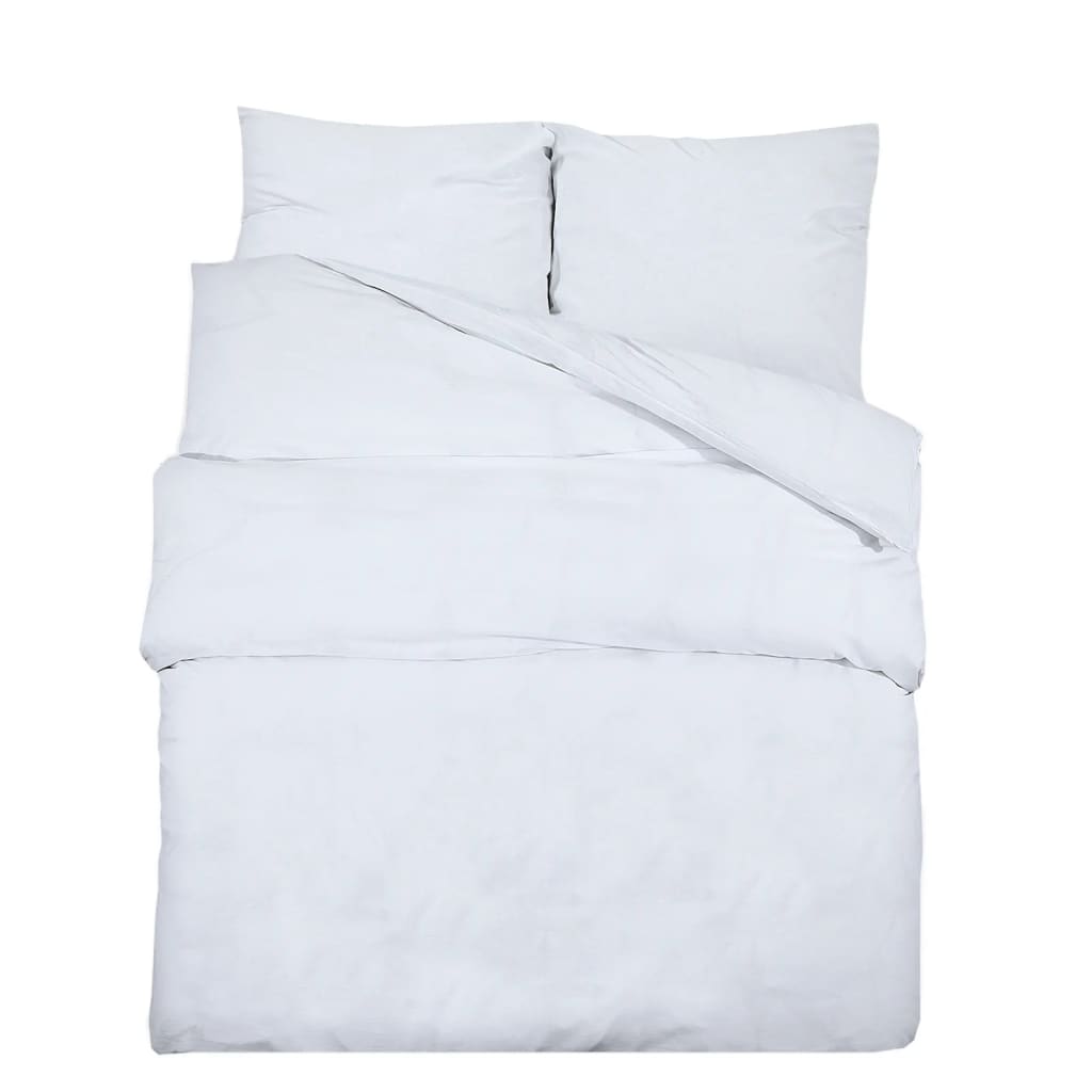 Vidaxl Duvet Overlay Set 240x220 cm di cotone bianco