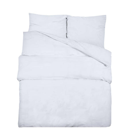 Ensemble de traverse de couette Vidaxl 135x200 cm Coton blanc