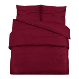 Ensemble de traverse de couette Vidaxl 140x200 cm Coton Bourgogne rouge