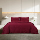 Vidaxl Duvet Crossing Set 200x220 cm Coton Bourgogne rouge