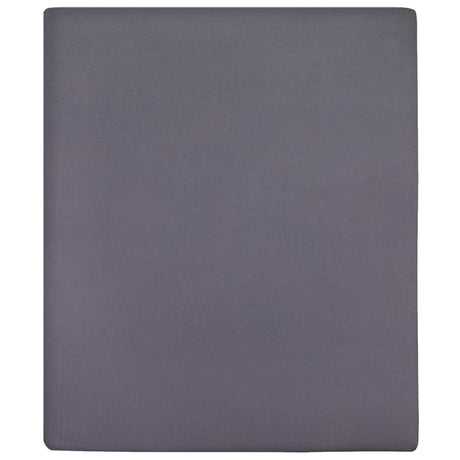 Vidaxl Fichets ajustés 2 ST JERSEY 90x200 cm anthracite de coton -colored