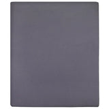 Vidaxl Fichets ajustés 2 ST Jersey 140x200 cm anthracite de coton -colored