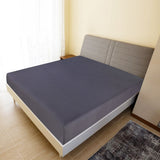 Vidaxl Maillot de feuille ajusté 180x200 cm anthracite de coton -colore