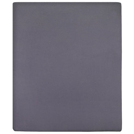 Vidaxl Fiches ajustées 2 ST Jersey 180x200 cm anthracite de coton -colored