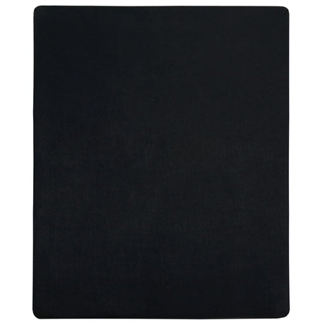 Vidaxl Fitted Sheet Jersey 90x200 cm Coton noir