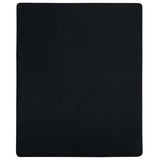 Vidaxl Fiches ajustées 2 ST Jersey 140x200 cm Coton noir