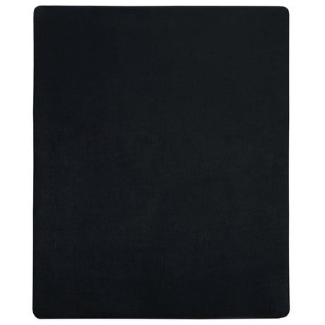 Vidaxl Fiches ajustées 2 ST Jersey 160x200 cm Coton noir