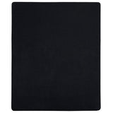 Vidaxl Fiches ajustées 2 ST Jersey 180x200 cm Coton noir