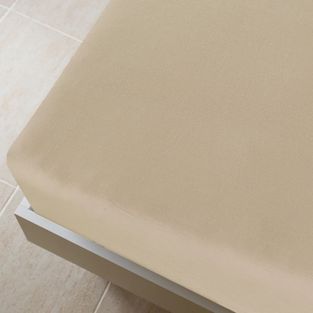 Vidaxl Foglio a monte Jersey 90x200 cm Cotton Taupe