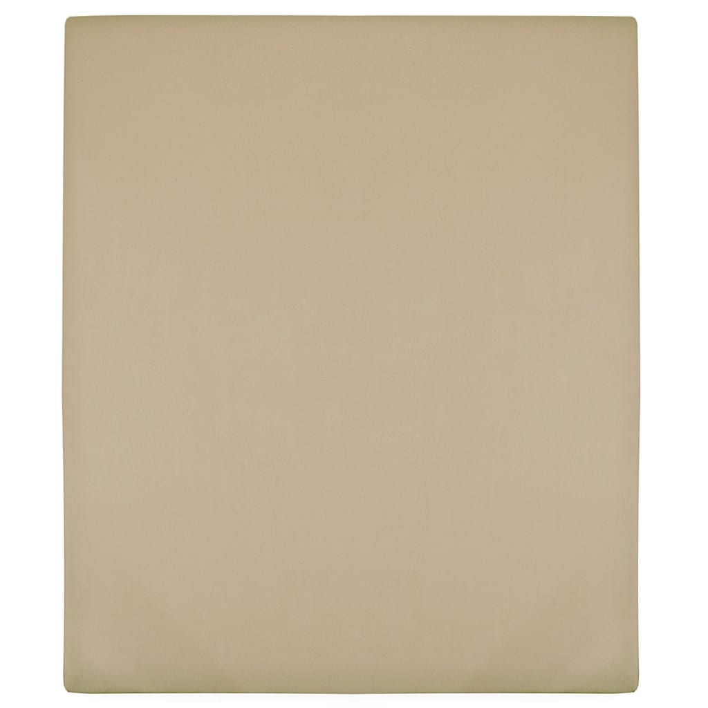 Vidaxl hoeslaken jersey 100x200 cm katoen taupe