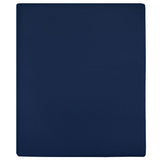 Vidaxl Maillot de feuille ajusté 90x200 cm Coton Navy Bleu