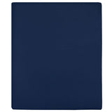 VidaXL Fitted sheets 2 St Jersey 90x200 cm cotton navy blue