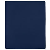 Vidaxl Fiches ajustées 2 ST Jersey 100x200 cm Coton Marine bleu