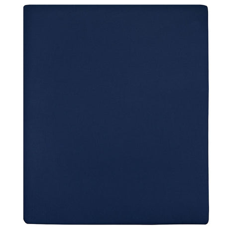 Vidaxl Fiches ajustées 2 ST Jersey 100x200 cm Coton Marine bleu
