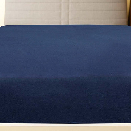 Vidaxl Fiches ajustées 2 ST Jersey 100x200 cm Coton Marine bleu