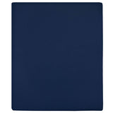 Vidaxl Fitted Sheet Jersey 140x200 cm Coton Marine Bleu