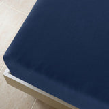 Vidaxl Fitted Sheet Jersey 140x200 cm Coton Marine Bleu