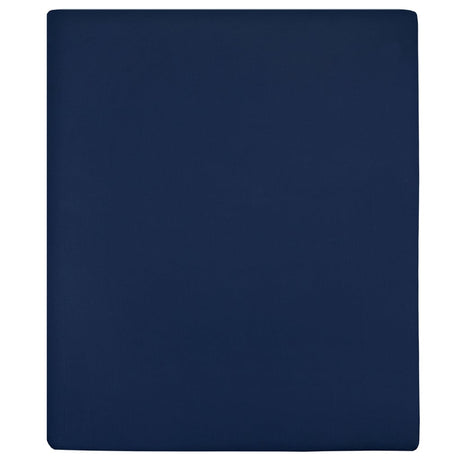 Vidaxl Fichet Feet Jersey 160x200 cm Coton Marine Bleu