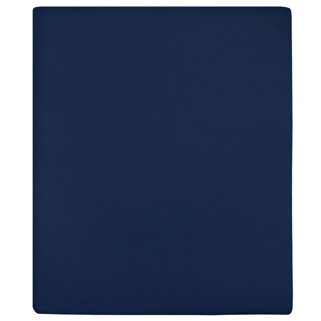 Vidaxl Fiches ajustées 2 St Jersey 160x200 cm Cotton Marineblauw