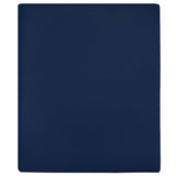 Jersey de hojas ajustadas de Vidaxl 180x200 cm de algodón marino azul